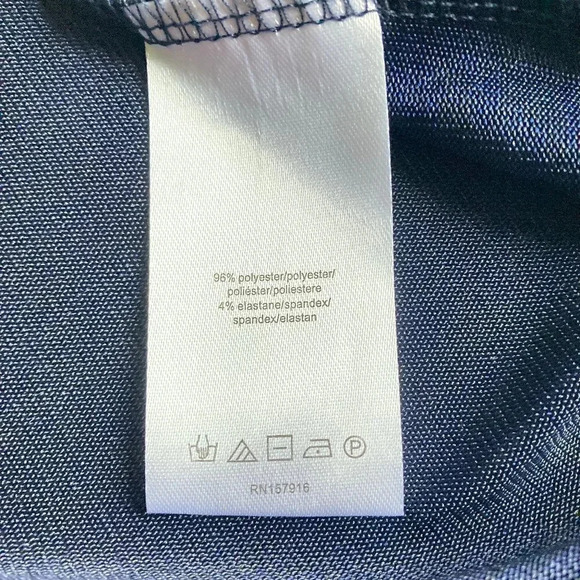 H Halston Metallic Silver Blue Top, Size Large, Pullover Long Sleeve, New w Tags - Picture 7 of 9